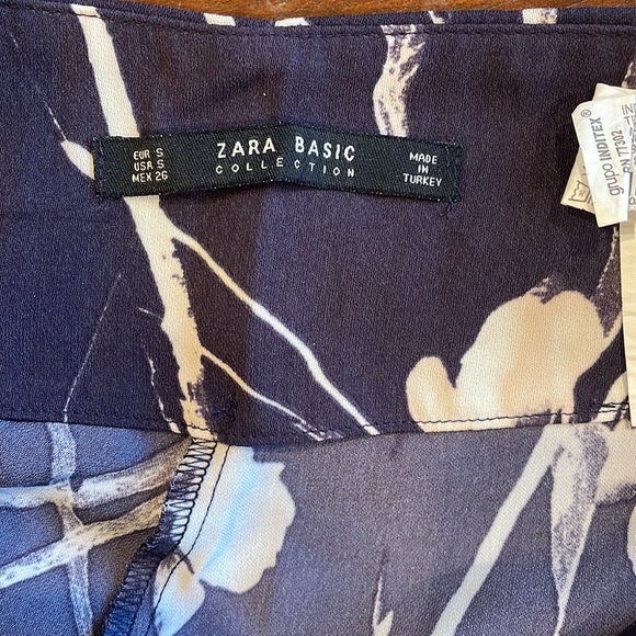 Zara purple floral straight leg dress pants - Picture 3 of 7